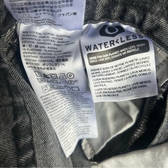 Levi’s Women’s Wedgie Jeans Worn Black Size 24 - Picture 7 of 12